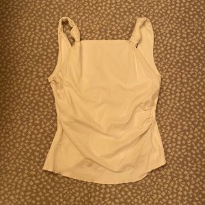 White low back knotted tank top Zara Size L